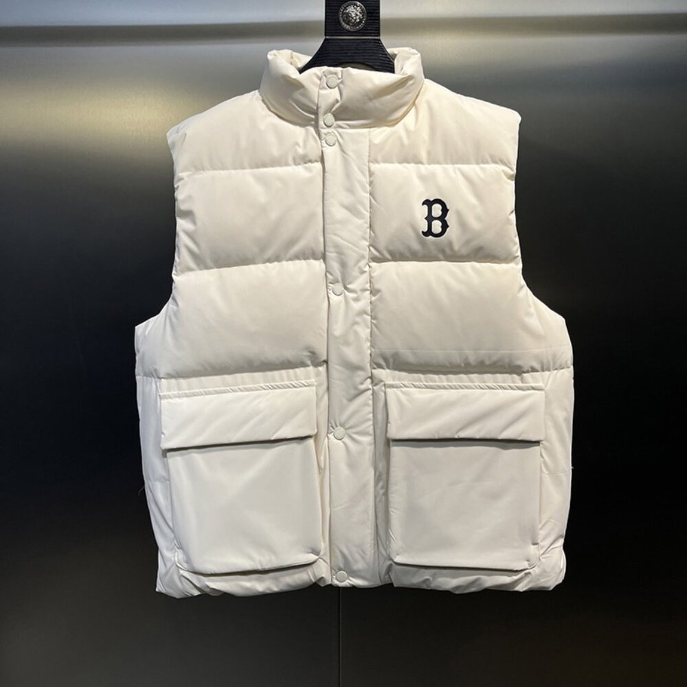 White MLB Down Vest
